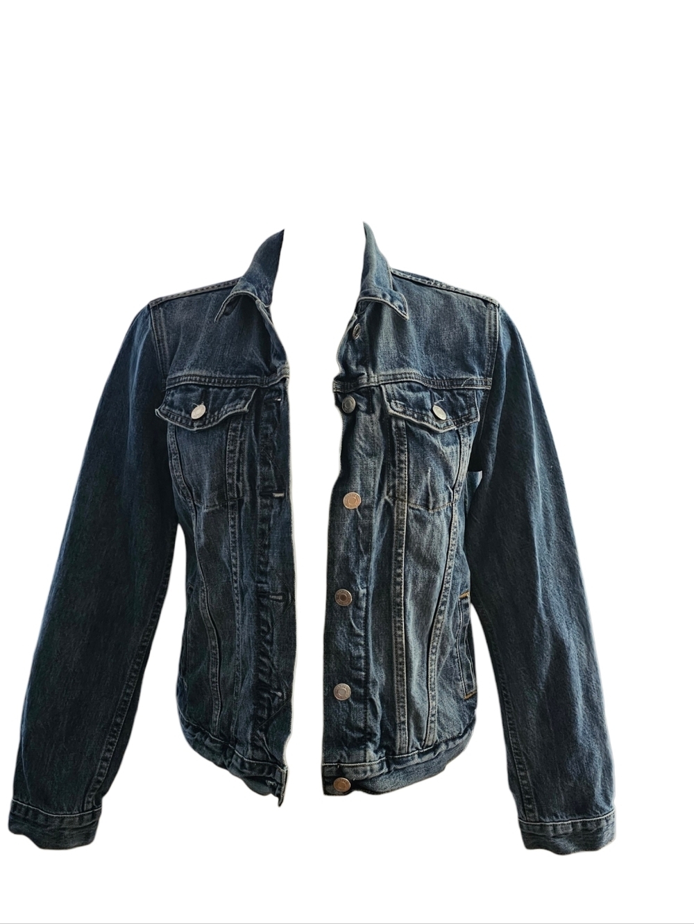 Mixed Media Vintage Car And Floral Jean Jacket - Picture 5 of 5